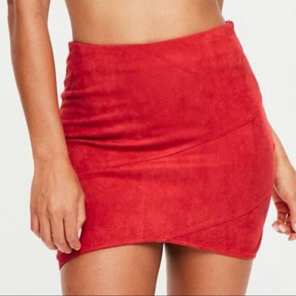 Faux suede mini